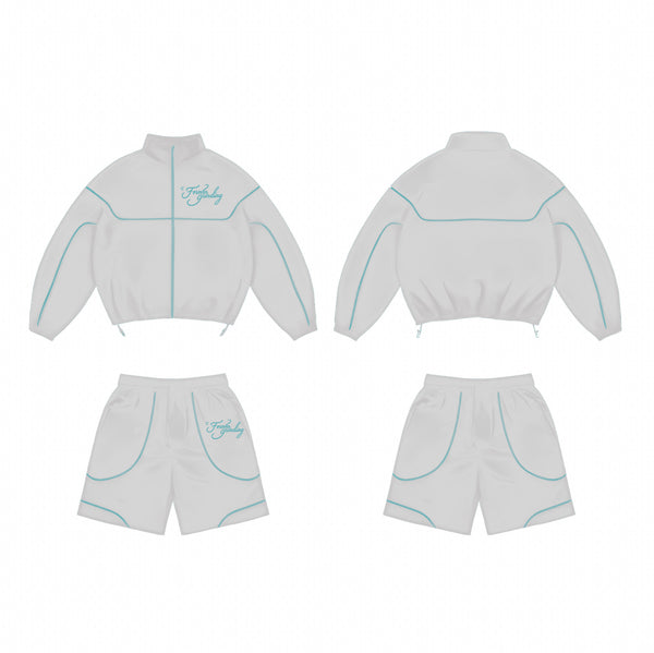Forever Grinding Gray & Blue Wind Breaker Set